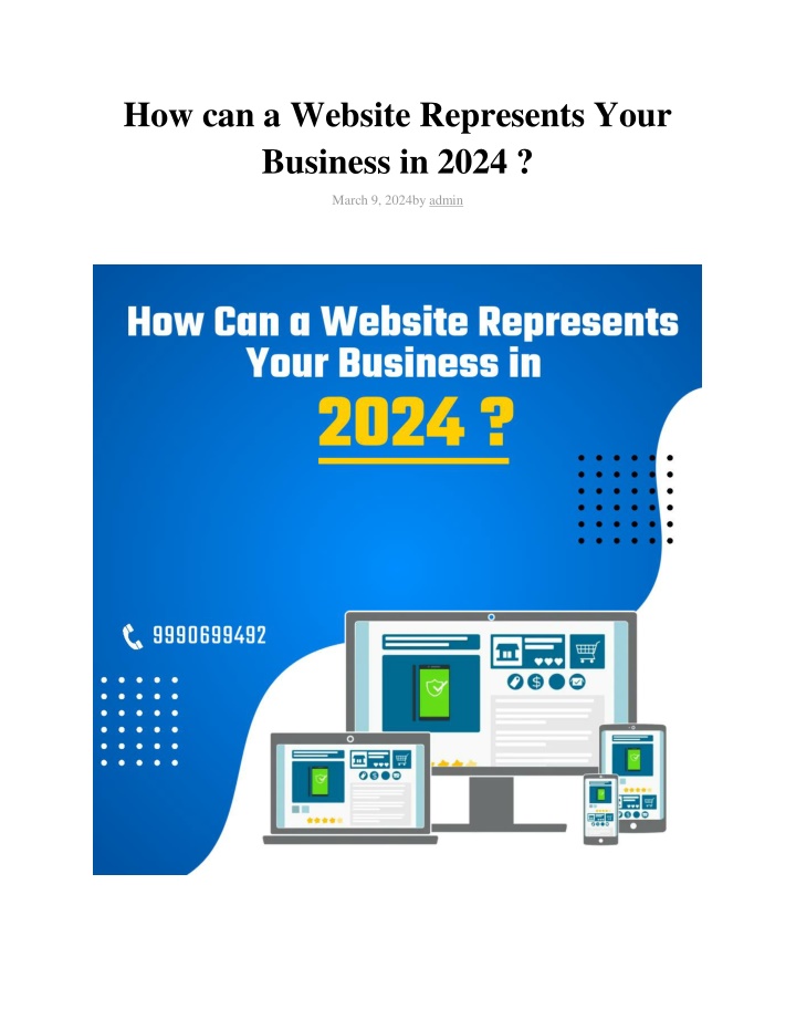 how can a website represents your business in 2024