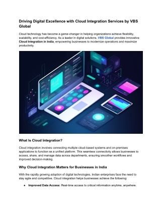 Driving Digital Excellence with Cloud Integration Services by VBS Global