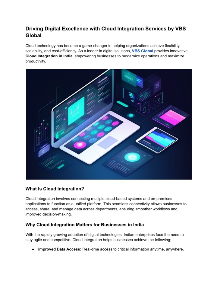 driving digital excellence with cloud integration