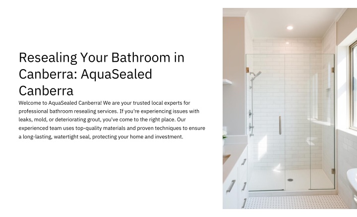 resealing your bathroom in canberra aquasealed