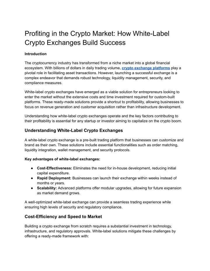 profiting in the crypto market how white label