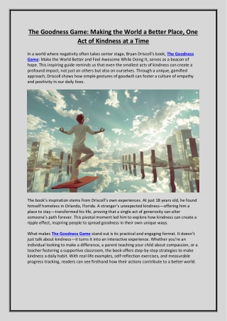 the goodness game making the world a better place