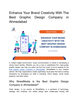 Enhance Your Brand Creativity With The Best Graphic Design Company in Ahmedabad