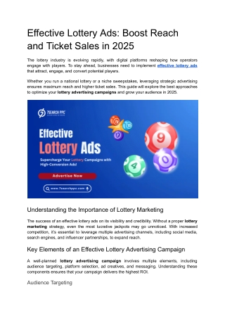 Effective Lottery Ads_ Boost Reach and Ticket Sales in 2025
