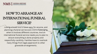 how to arrange an international funeral service