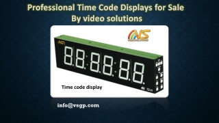 Professional Time Code Displays for Sale