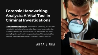 forensic handwriting analysis a vital tool