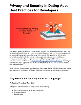 privacy and security in dating apps best