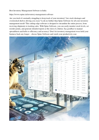 inventory Mangement software