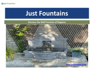 Discover the Wall Fountain of Elegance