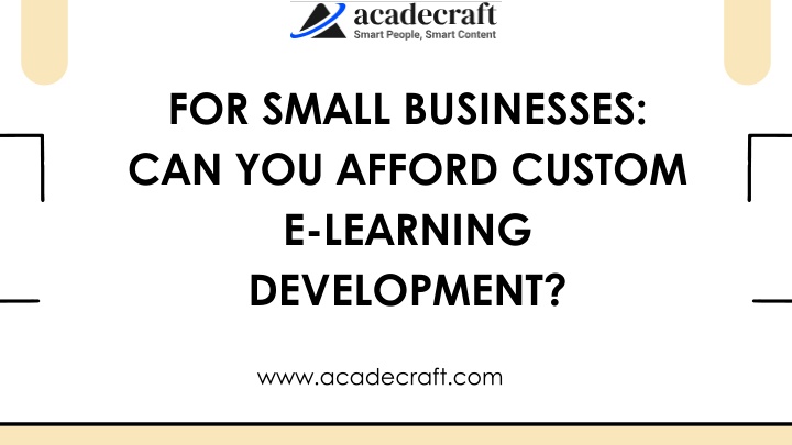 for small businesses can you afford custom