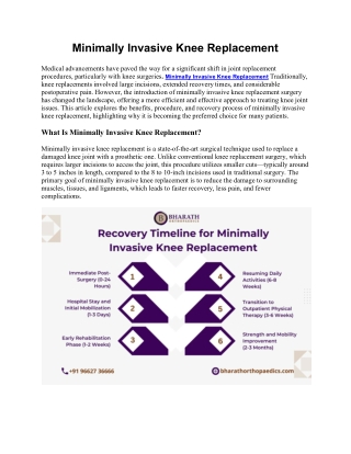 Minimally Invasive Knee Replacement