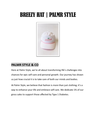 BREEZY HAT