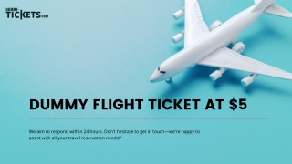 get affordable dummy flight tickets for visa applications