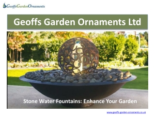 Stone Water Fountains - Enhance Your Garden