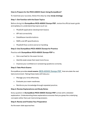 how to prepare for the mcd assoc exam using