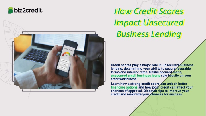 how credit scores impact unsecured business lending