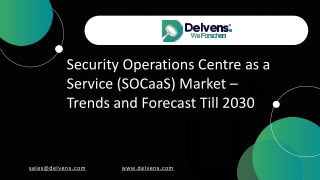security operations centre as a service socaas