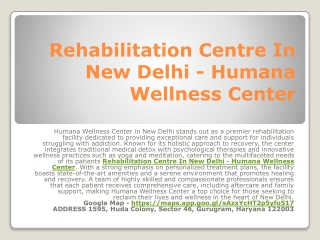 De Addiction Treatment Centre In Delhi - Humana Wellness Center