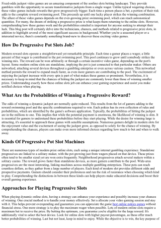 The  Reality  Concerning  Advanced Jackpots: A  User's Guide
