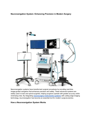 neuronavigation system enhancing precision