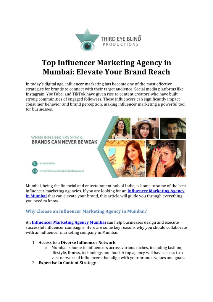 top influencer marketing agency in mumbai elevate