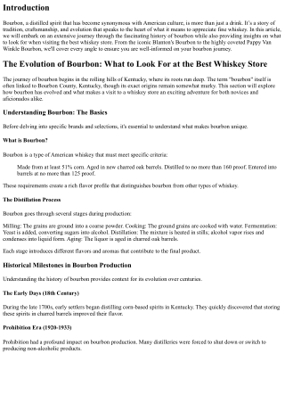 The Evolution of Bourbon: What to Look For at the Best Whiskey Store