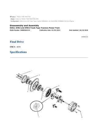 Caterpillar Cat D4K2 XL TRACK-TYPE TRACTOR (Prefix KMM) Service Repair Manual Instant Download (KMM00001 and up)