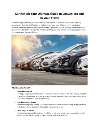 Car Rental