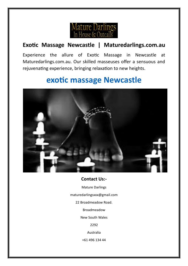 exotic massage newcastle maturedarlings com au