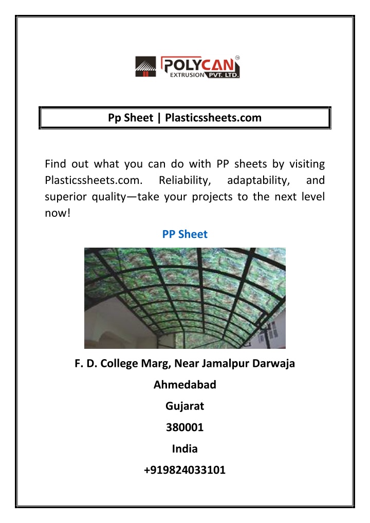 pp sheet plasticssheets com