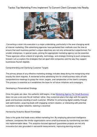 tactics top marketing firms implement to convert