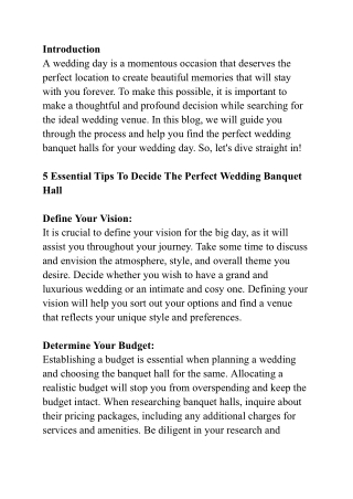 Your Guide to Banquet Halls: Don't Let Your Wedding be a Venue Disaster