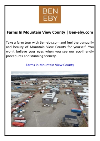Farms In Mountain View County  Ben-eby.com