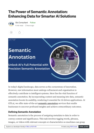 The Power of Semantic Annotation Enhancing Data for Smarter AI Solutions