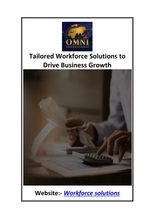 Tailored Workforce Solutions to Drive Business Growth