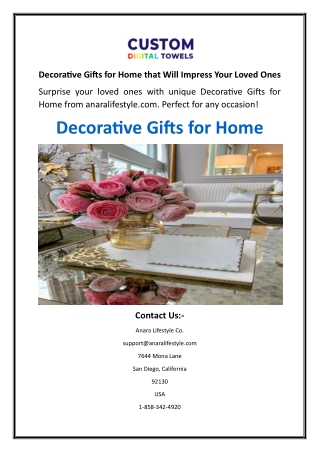 Decorative Gifts for Home that Will Impress Your Loved Ones