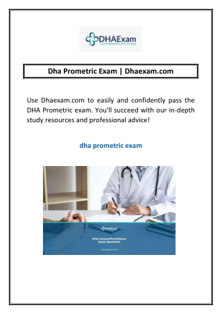 Dha Prometric Exam | Dhaexam.com