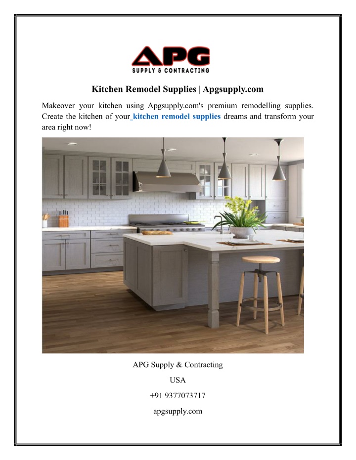 kitchen remodel supplies apgsupply com