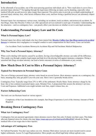 “How Much Does It Cost to Hire a Personal Injury Attorney?”