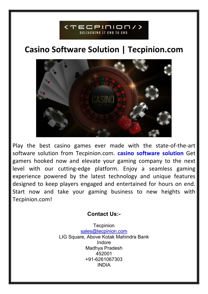 casino software solution tecpinion com