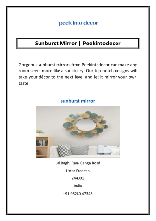 sunburst mirror peekintodecor