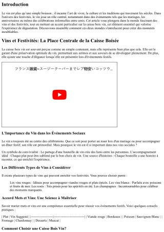 “Vins et Festivités: La Place Centrale de la Caisse Boisée”
