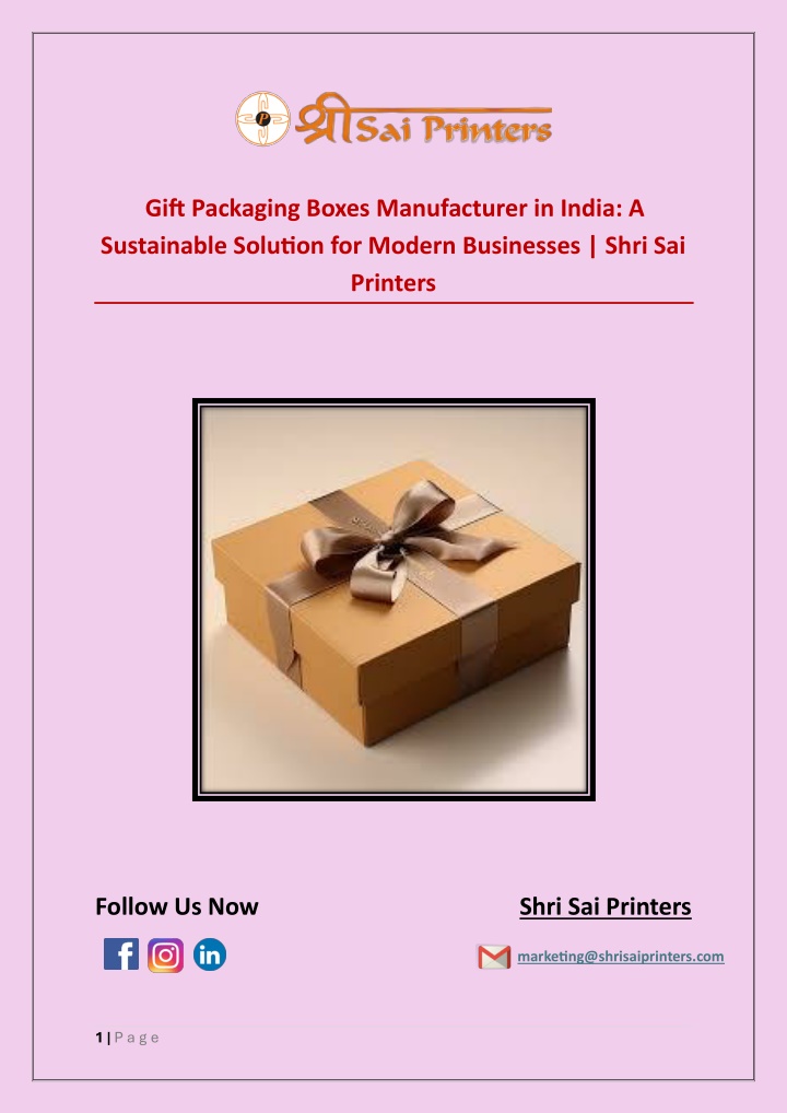 gift packaging boxes manufacturer in india