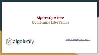 algebra quiz time