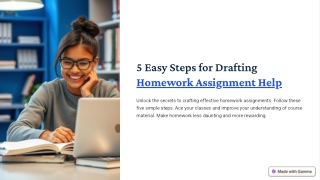 5 easy steps for drafting homework assignment help