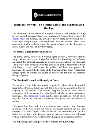illuminati power the eternal circle the pyramid