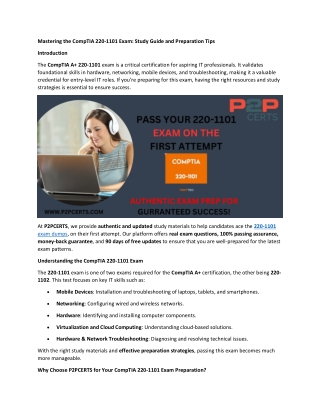 Mastering the CompTIA 220