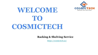 welcome to cosmictech