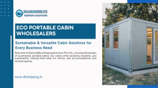Trusted Eco Portable Cabin Wholesalers | Sustainable & Durable Solutions